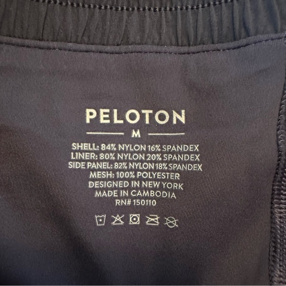 Peloton Double Layer Run Shorts Women’s M Navy Blue Running Track Field Sports - Picture 7 of 8